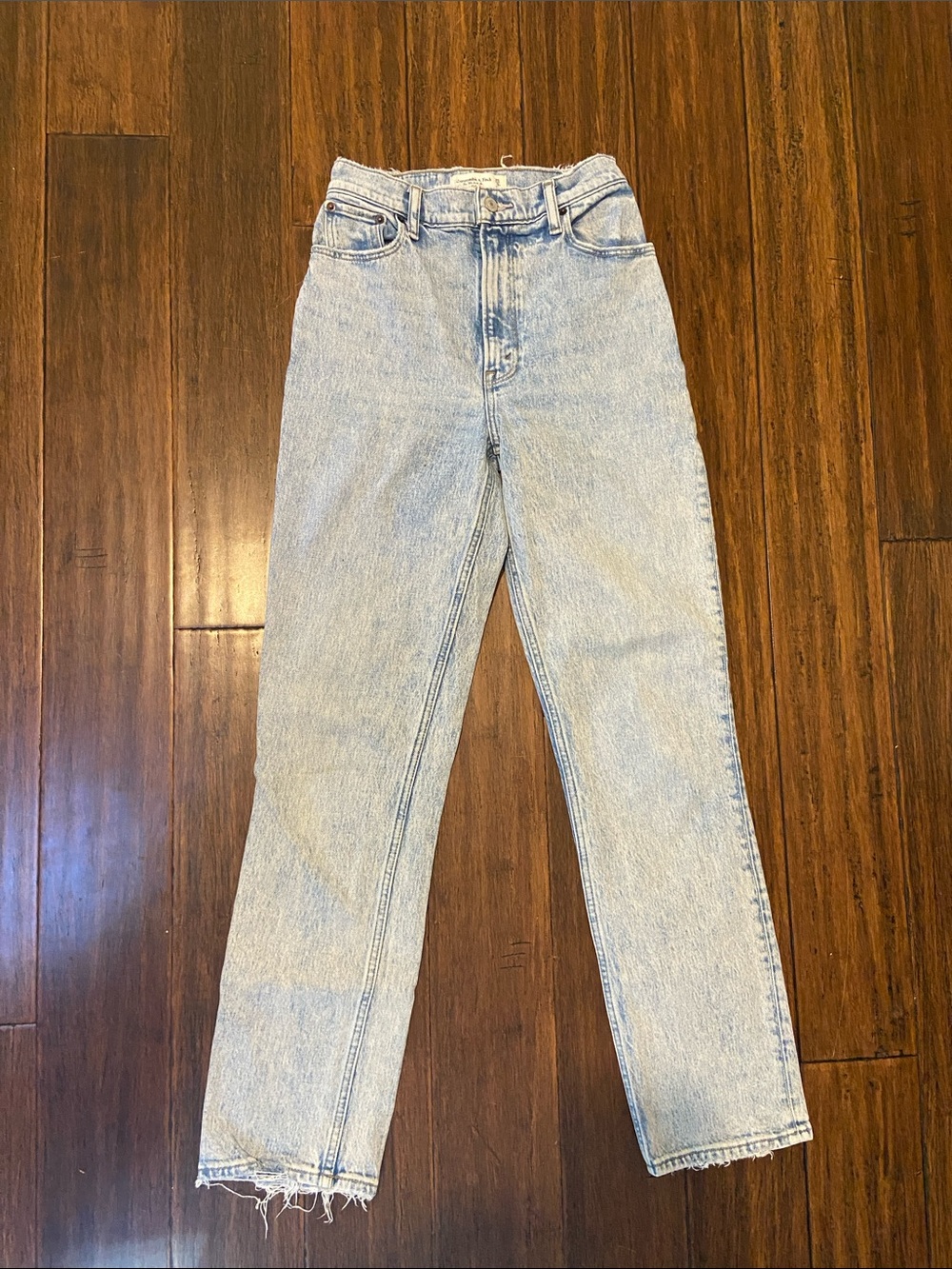 Abercrombie & Fitch Curve Love Light Blue High-Rise Jeans